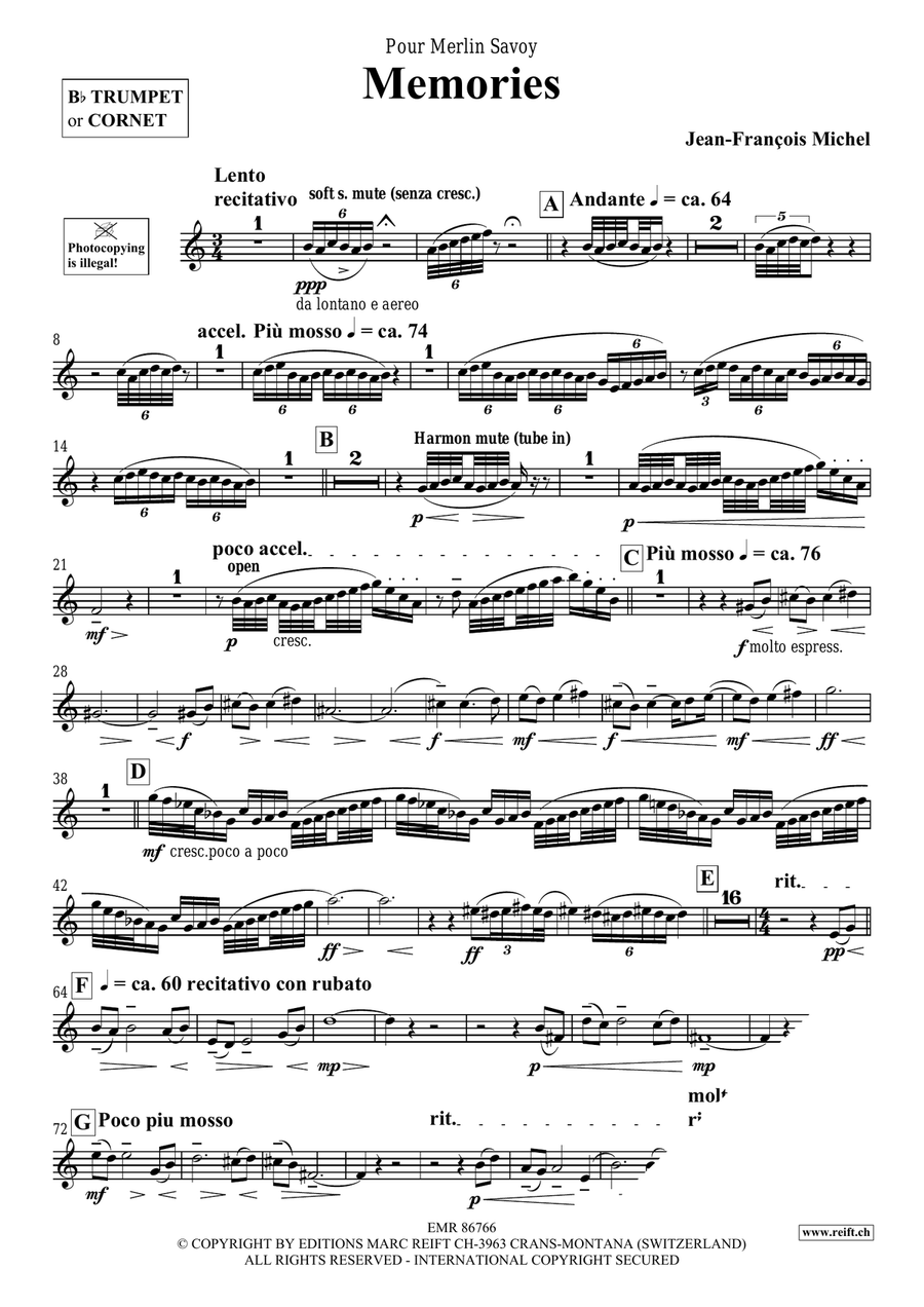 Memories Memories Cornet scores gallery preview page 4
