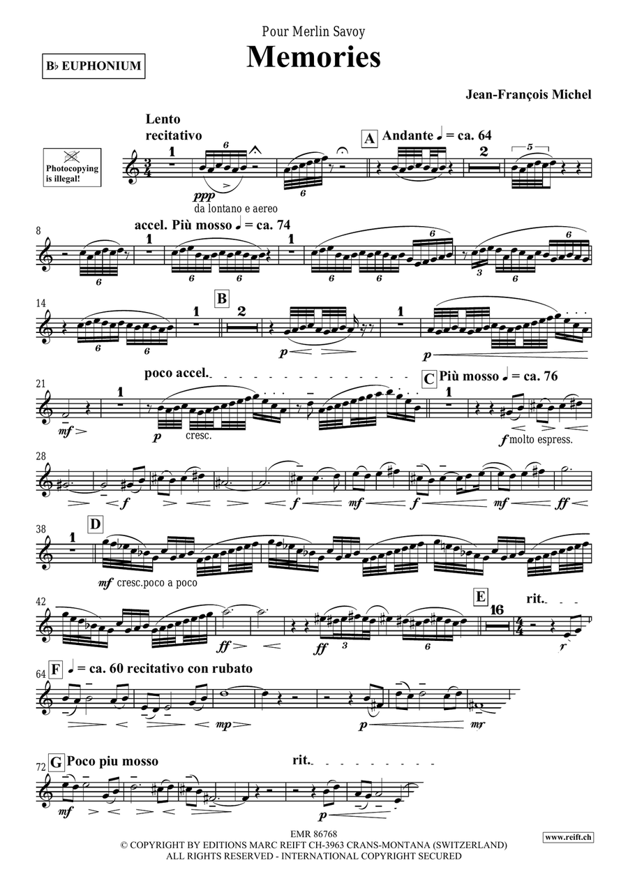 Memories Memories Euphonium scores gallery preview page 4