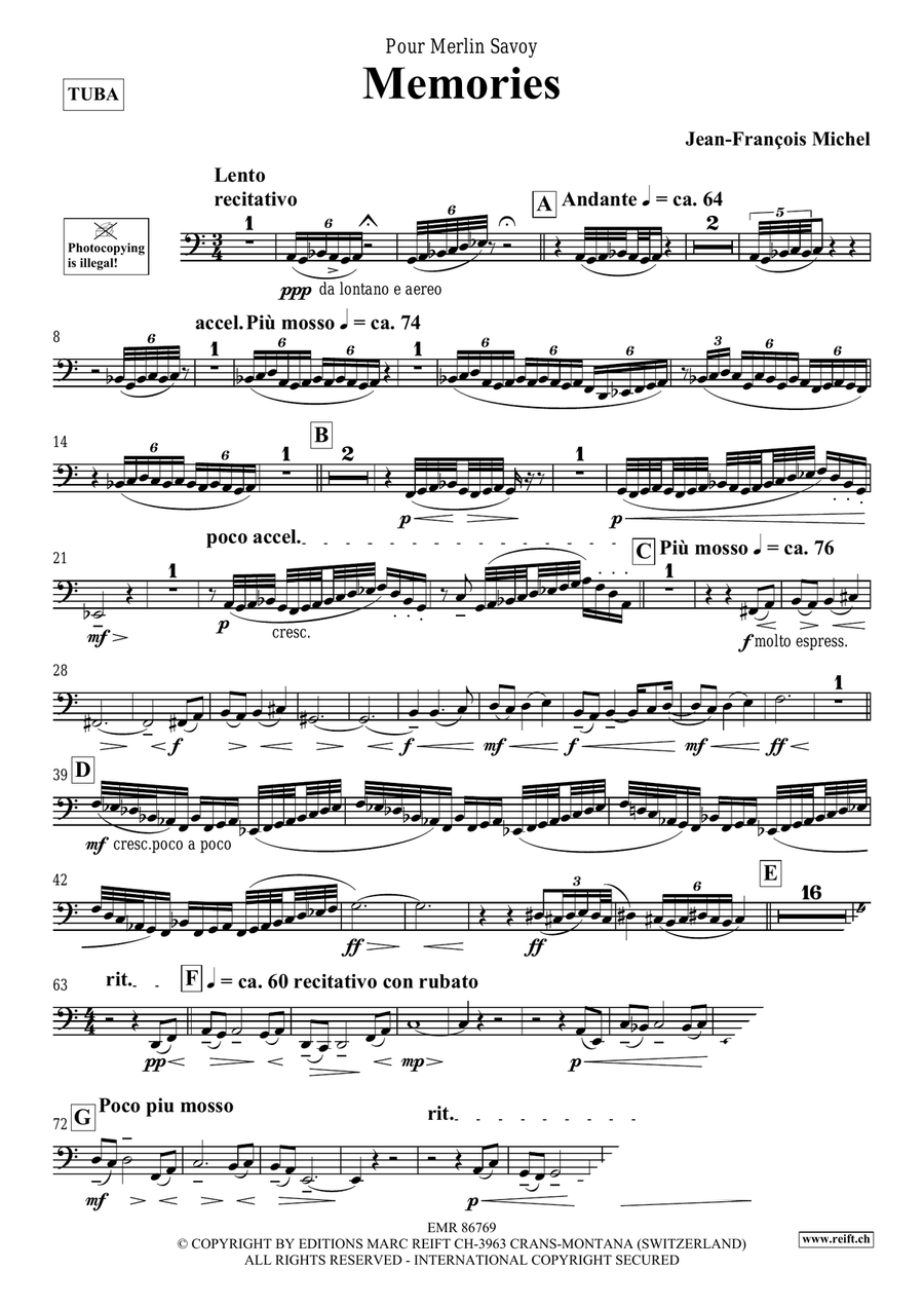 Memories Memories Tuba scores gallery preview page 4