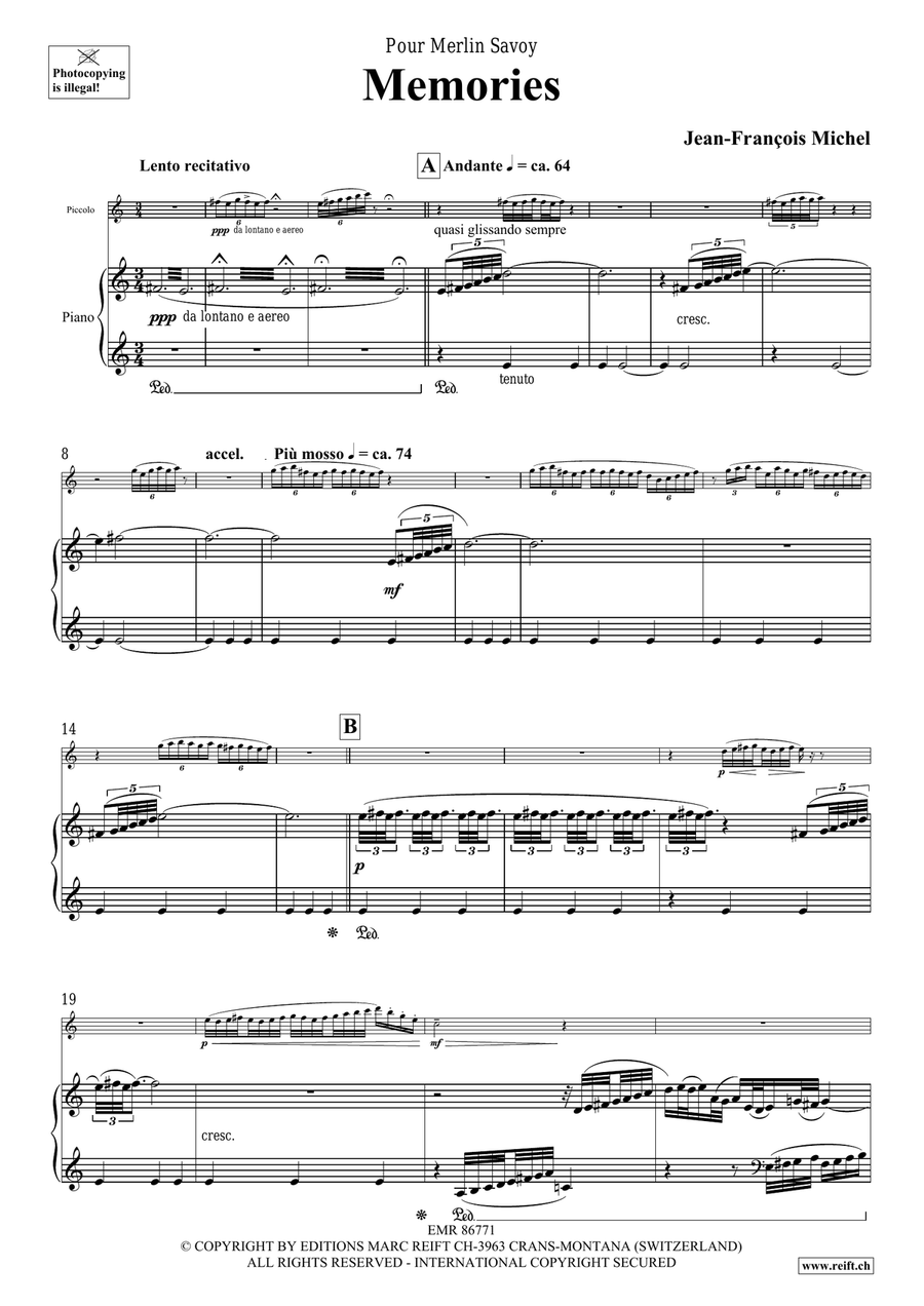 Memories Memories Piccolo scores gallery preview page 5