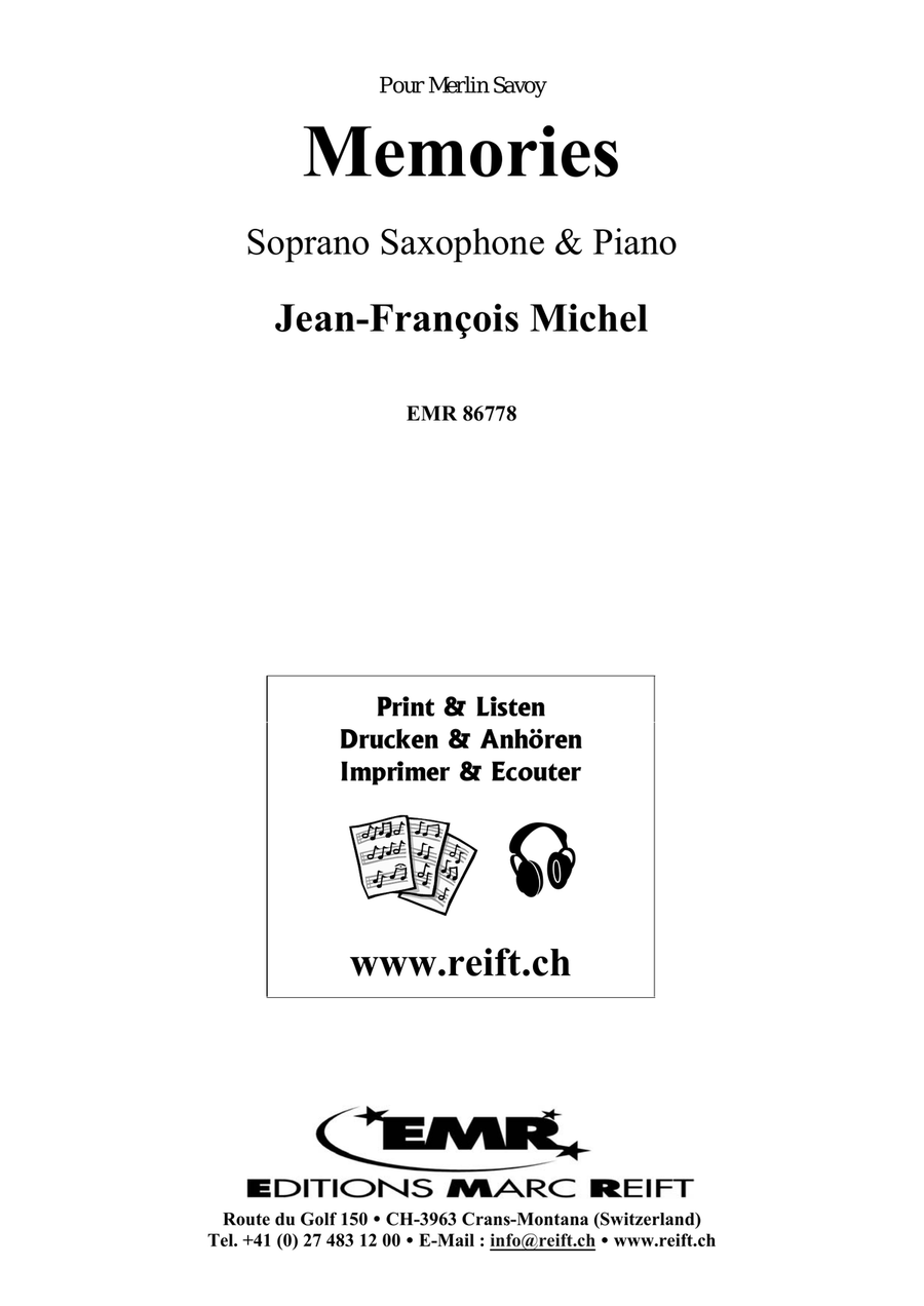 Memories Memories Soprano Saxophone scores gallery preview page 2
