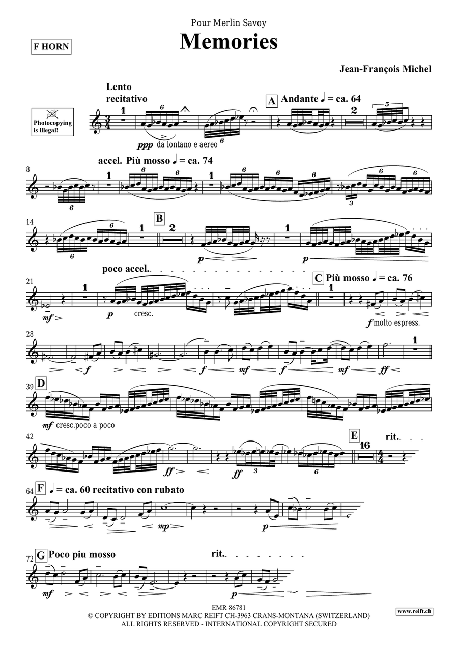 Memories Memories Horn scores gallery preview page 4