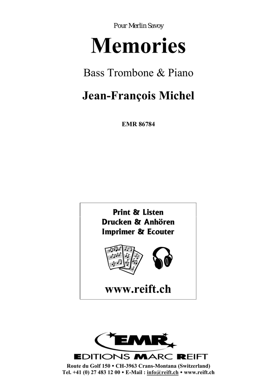 Memories Memories Bass Trombone scores gallery preview page 2