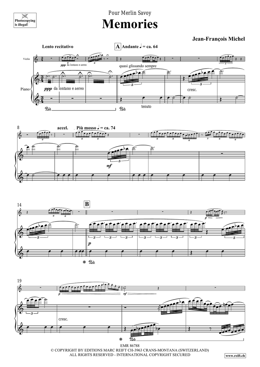 Memories Memories Violin Solo scores gallery preview page 5