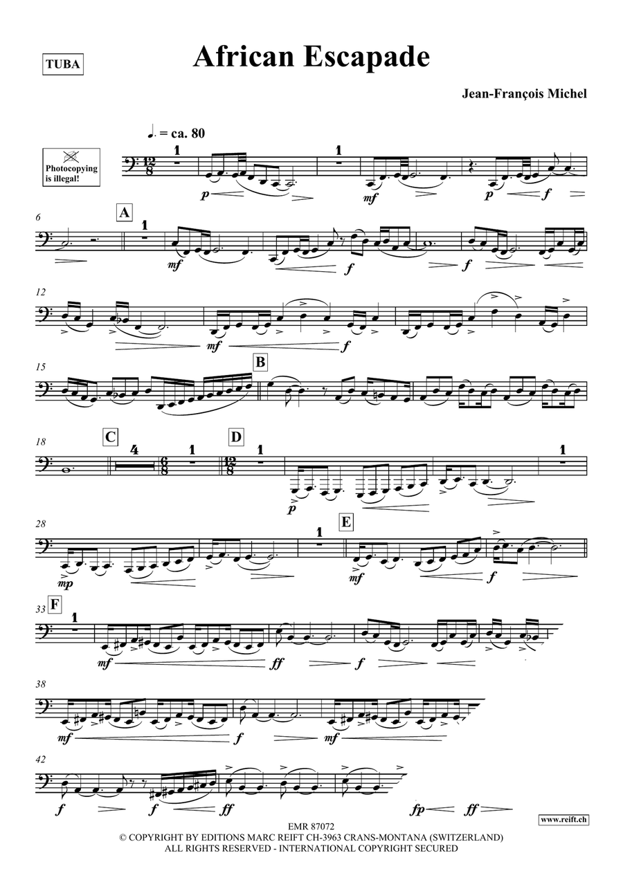 African Escapade African Escapade Tuba scores gallery preview page 4
