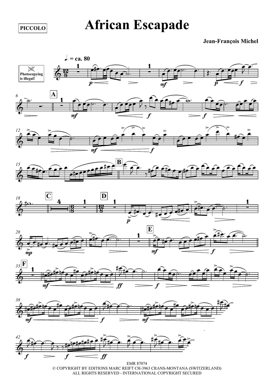 African Escapade African Escapade Piccolo scores gallery preview page 4