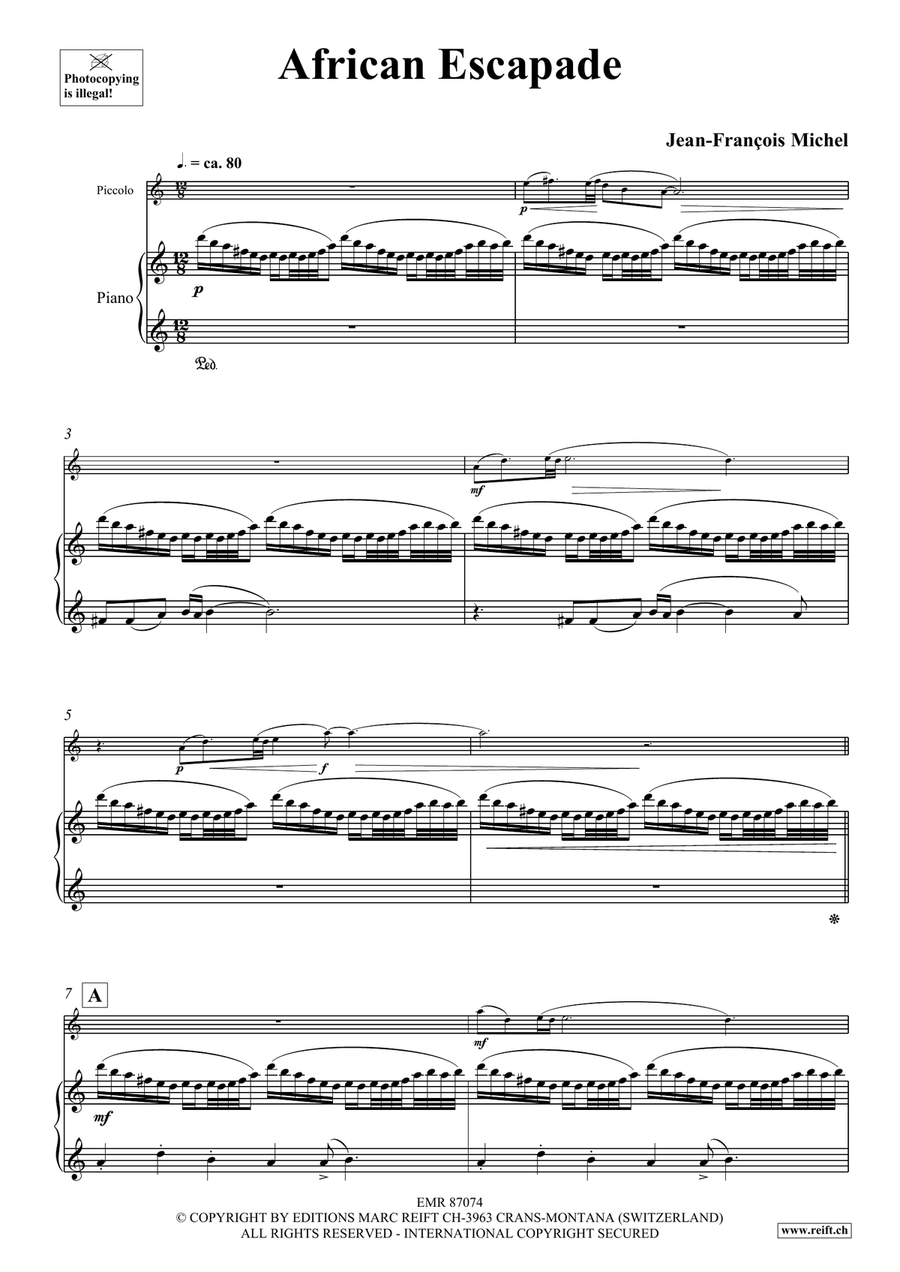 African Escapade African Escapade Piccolo scores gallery preview page 5