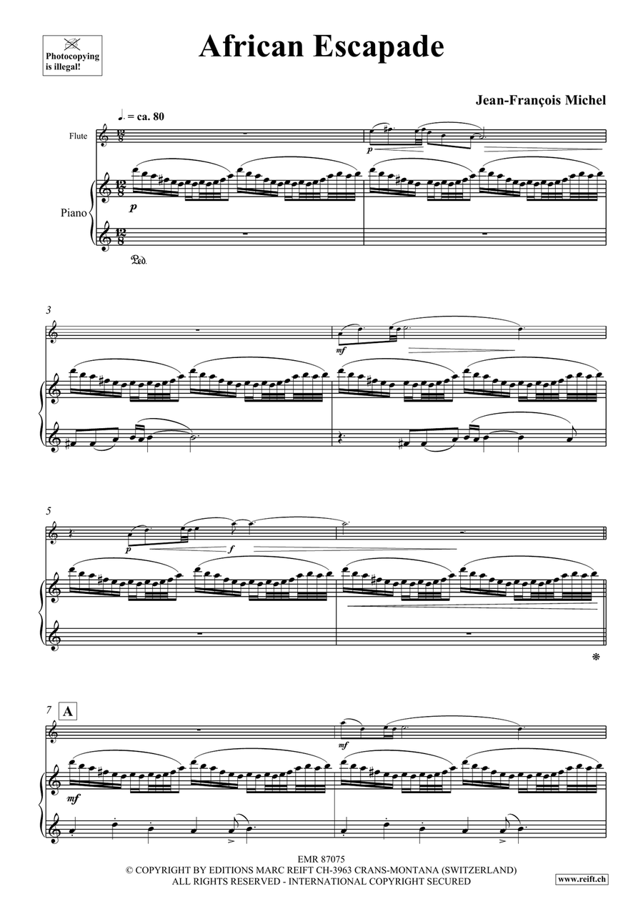 African Escapade African Escapade Flute Solo scores gallery preview page 5