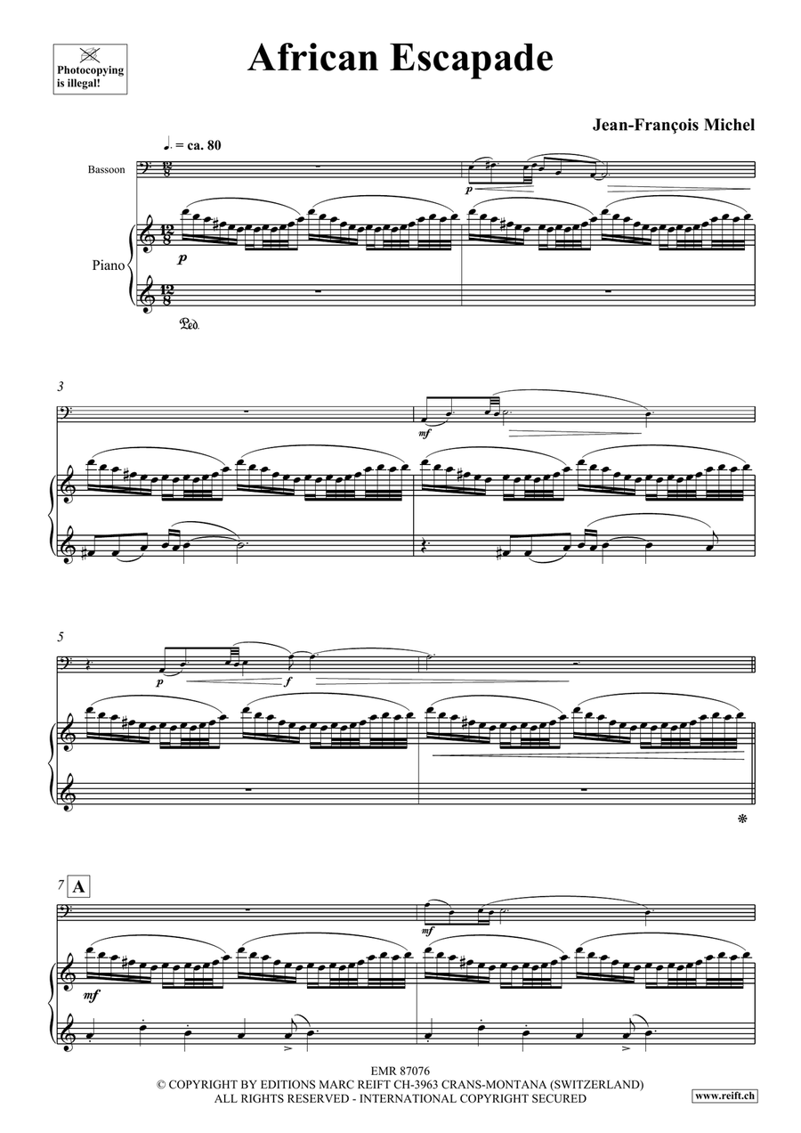 African Escapade African Escapade Bassoon Solo scores gallery preview page 5