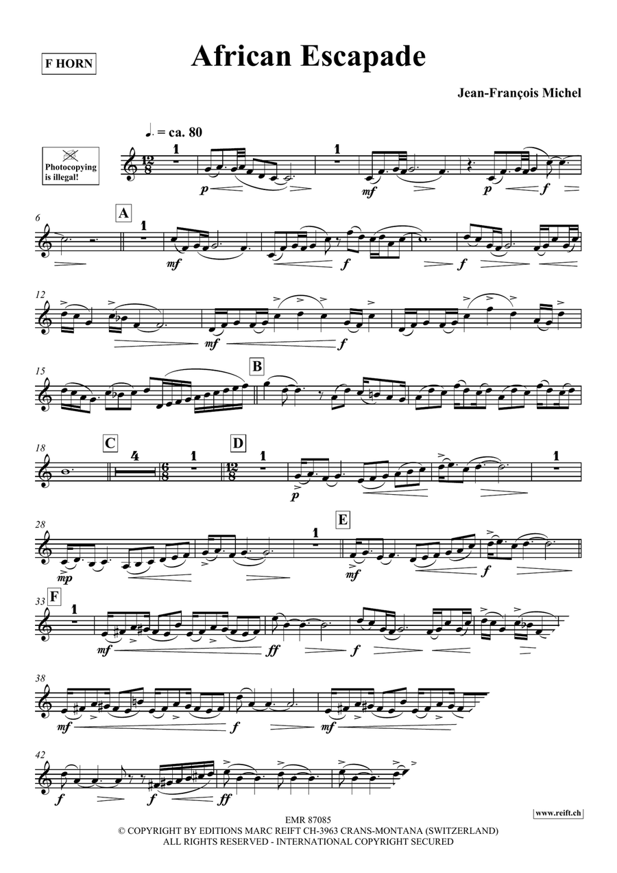 African Escapade African Escapade Horn scores gallery preview page 4