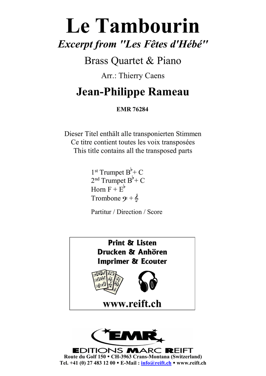 Le Tambourin Le Tambourin Brass Quartet scores gallery preview page 2