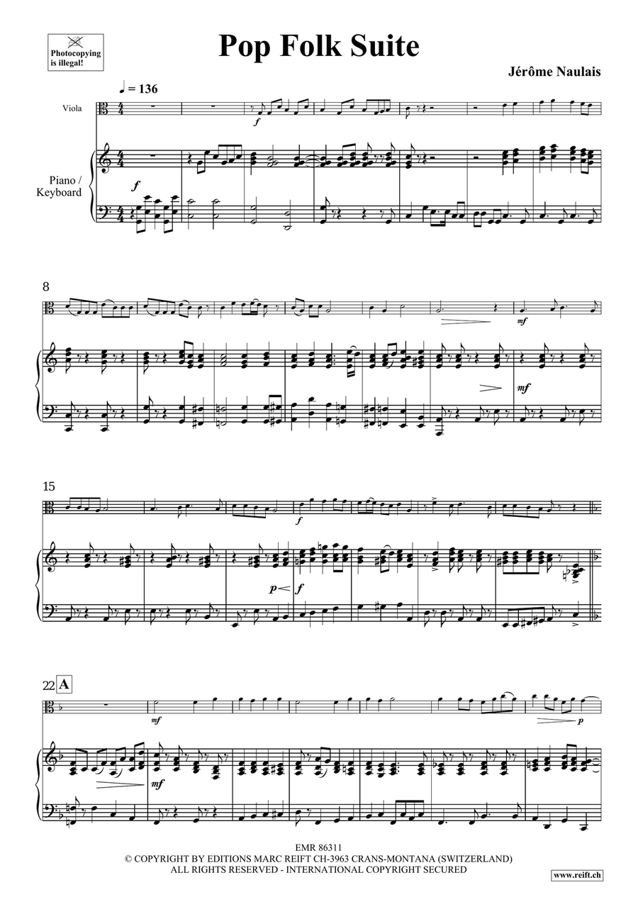 Pop Folk Suite Pop Folk Suite Piano Accompaniment scores gallery preview page 5