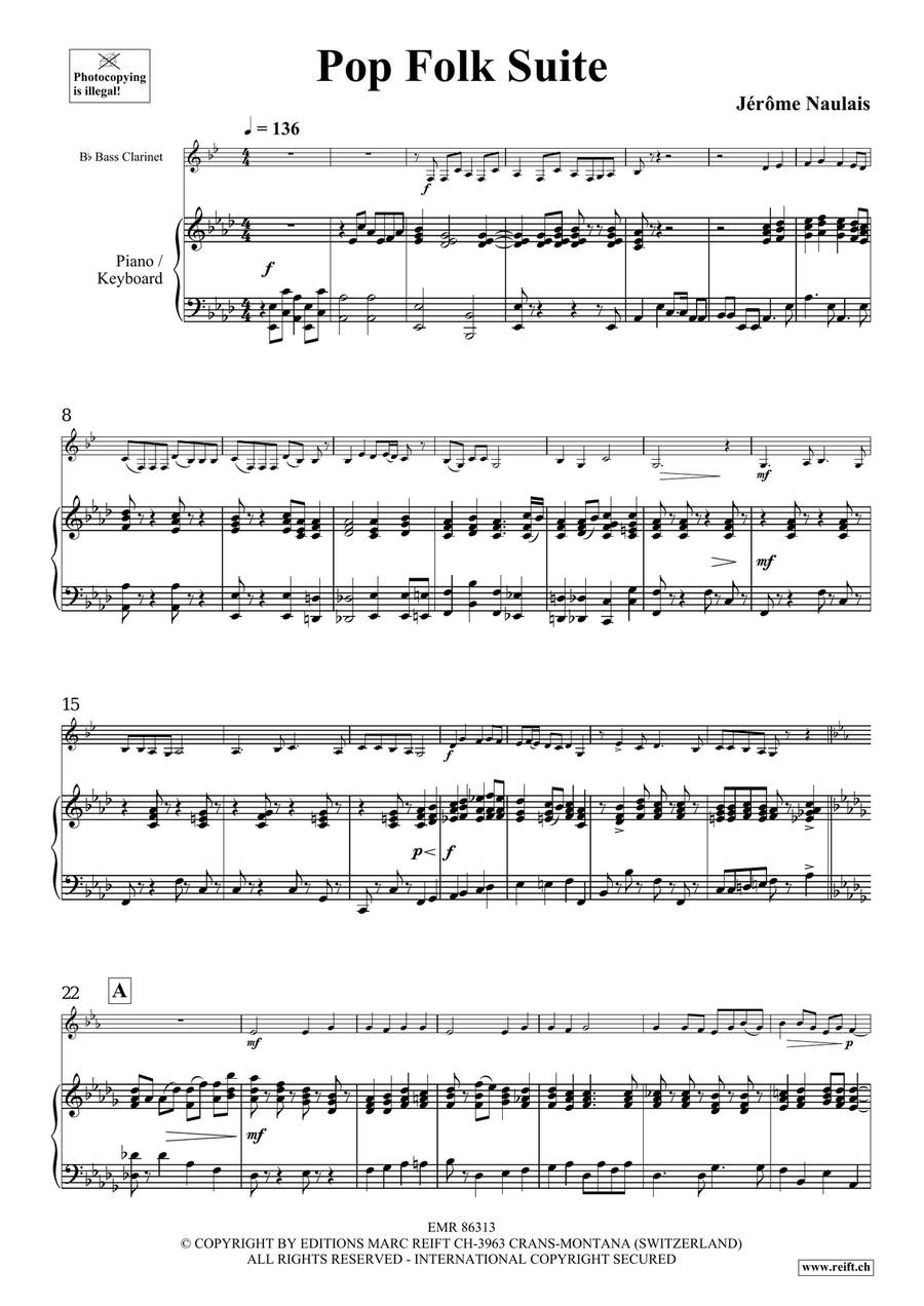 Pop Folk Suite Pop Folk Suite Bass Clarinet scores gallery preview page 5