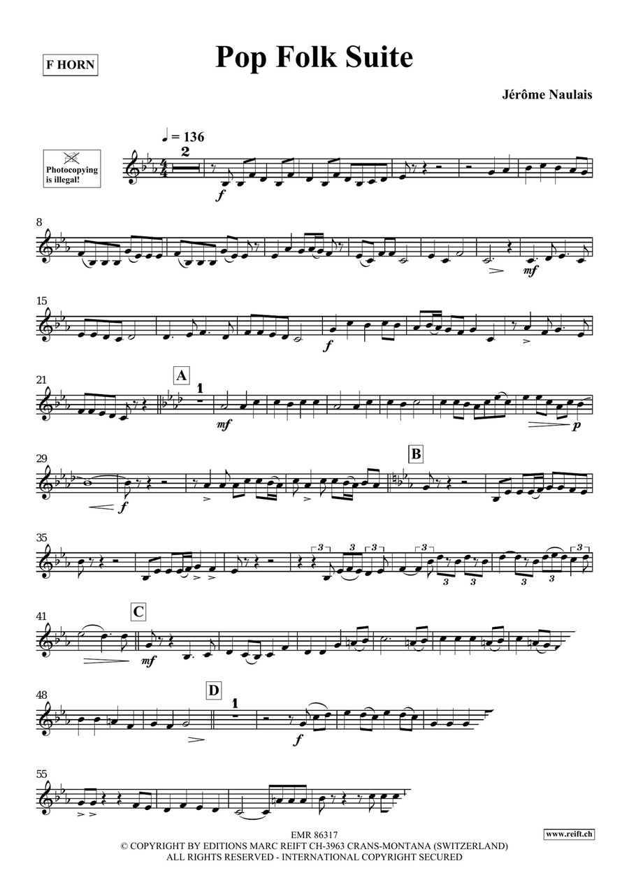 Pop Folk Suite Pop Folk Suite Horn scores gallery preview page 4