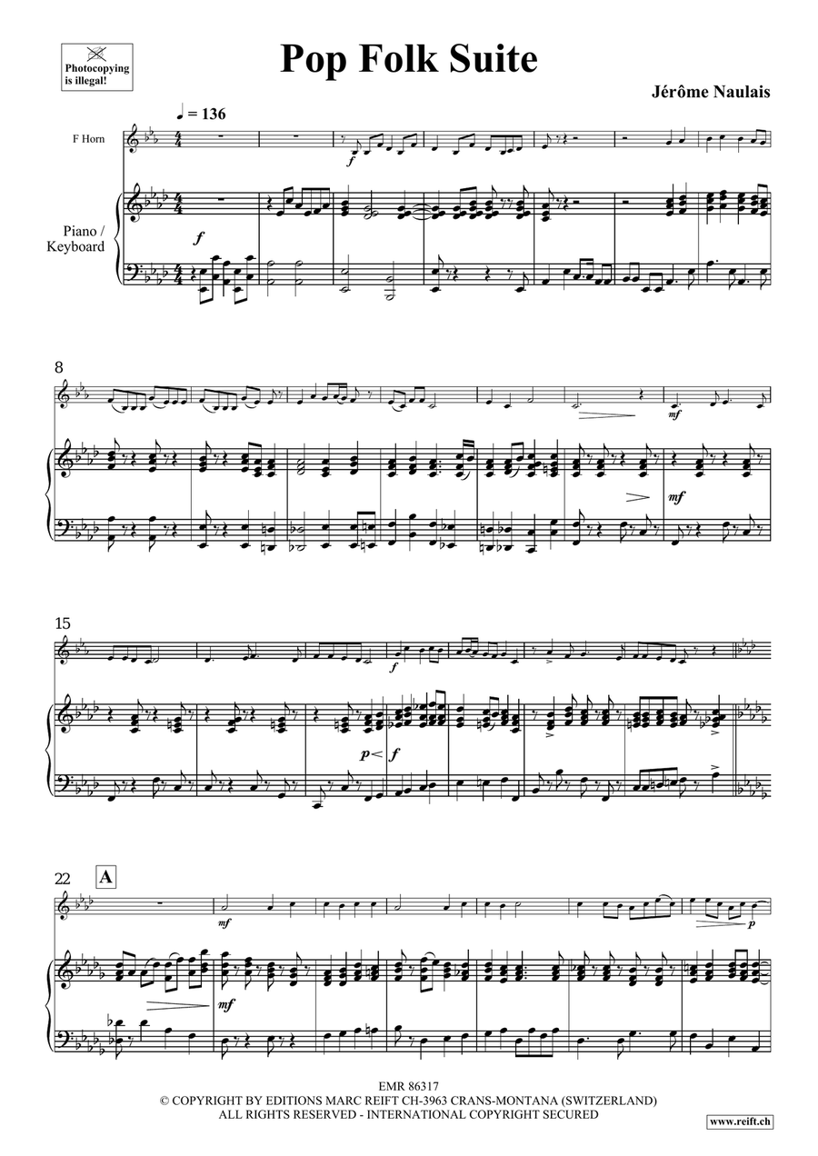 Pop Folk Suite Pop Folk Suite Horn scores gallery preview page 5