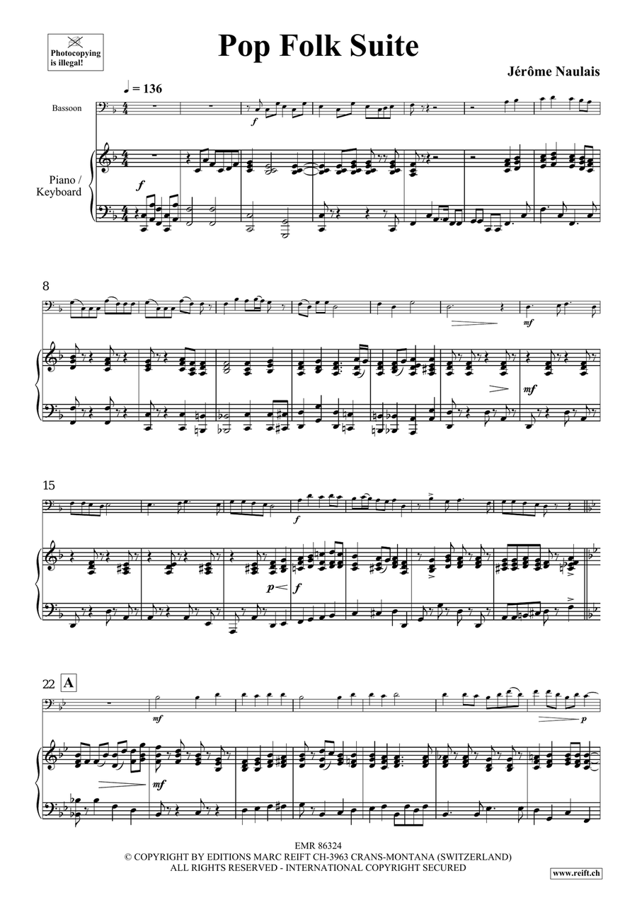 Pop Folk Suite Pop Folk Suite Bassoon Solo scores gallery preview page 5