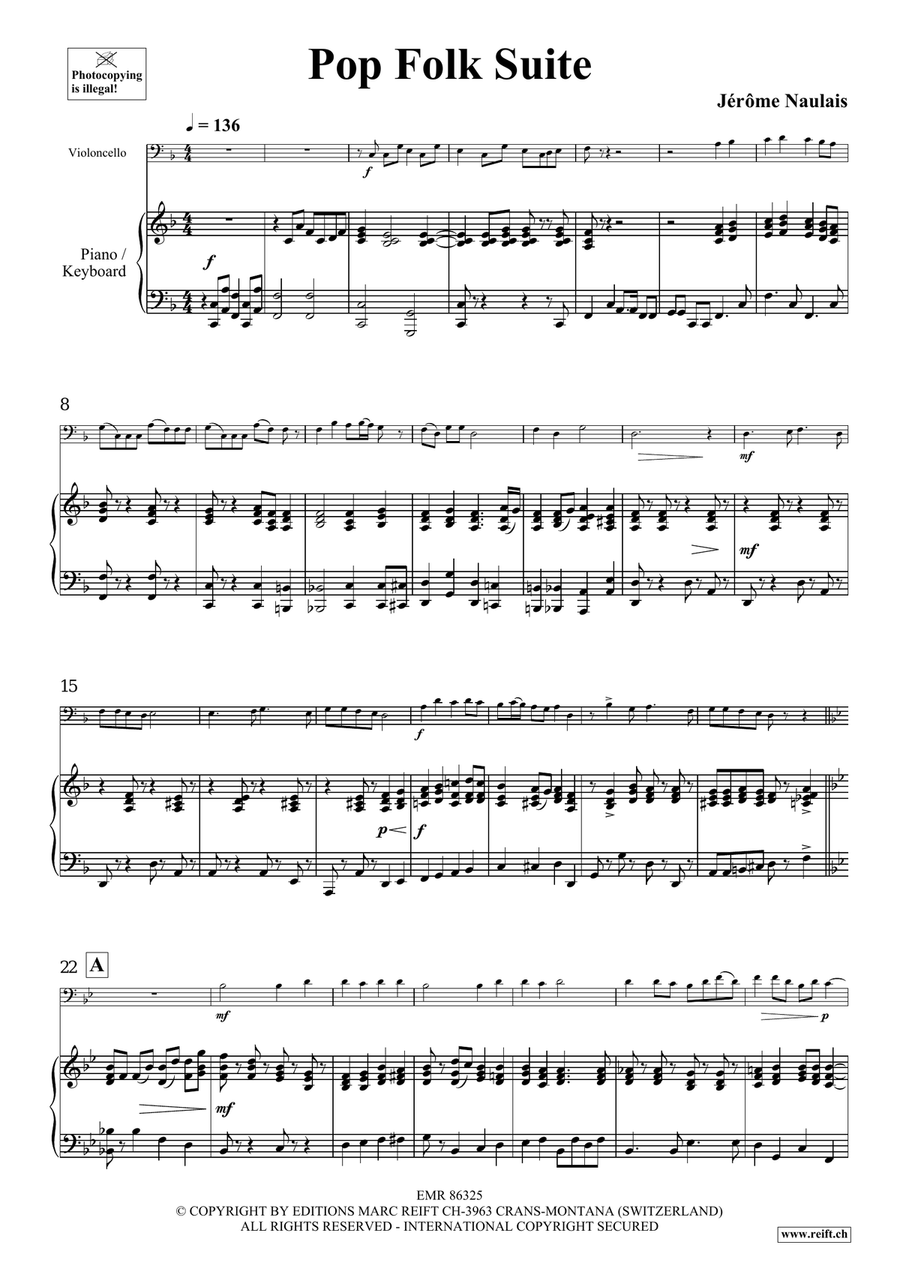 Pop Folk Suite Pop Folk Suite Piano Accompaniment scores gallery preview page 5
