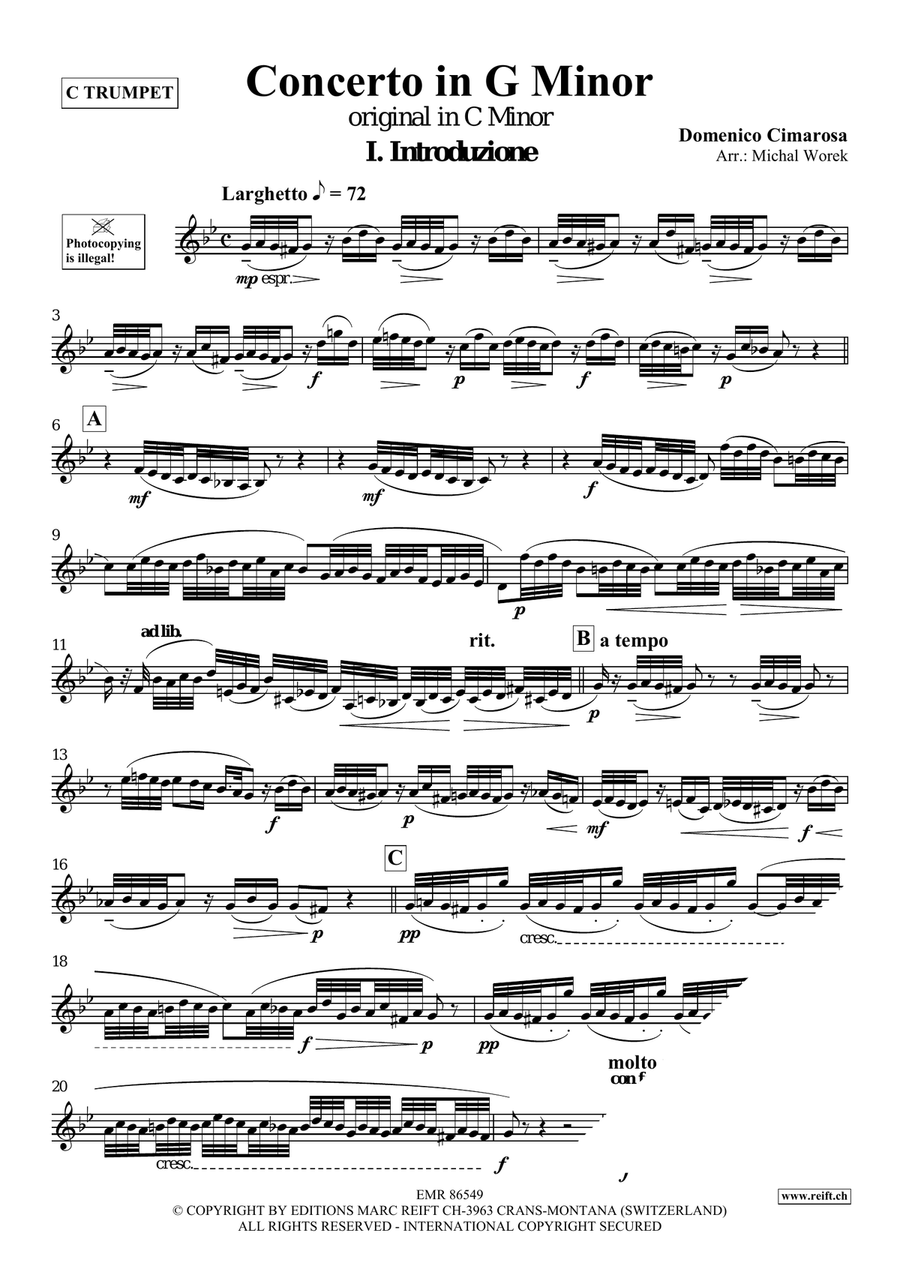Concerto in G Minor Concerto in G Minor Cornet scores gallery preview page 3