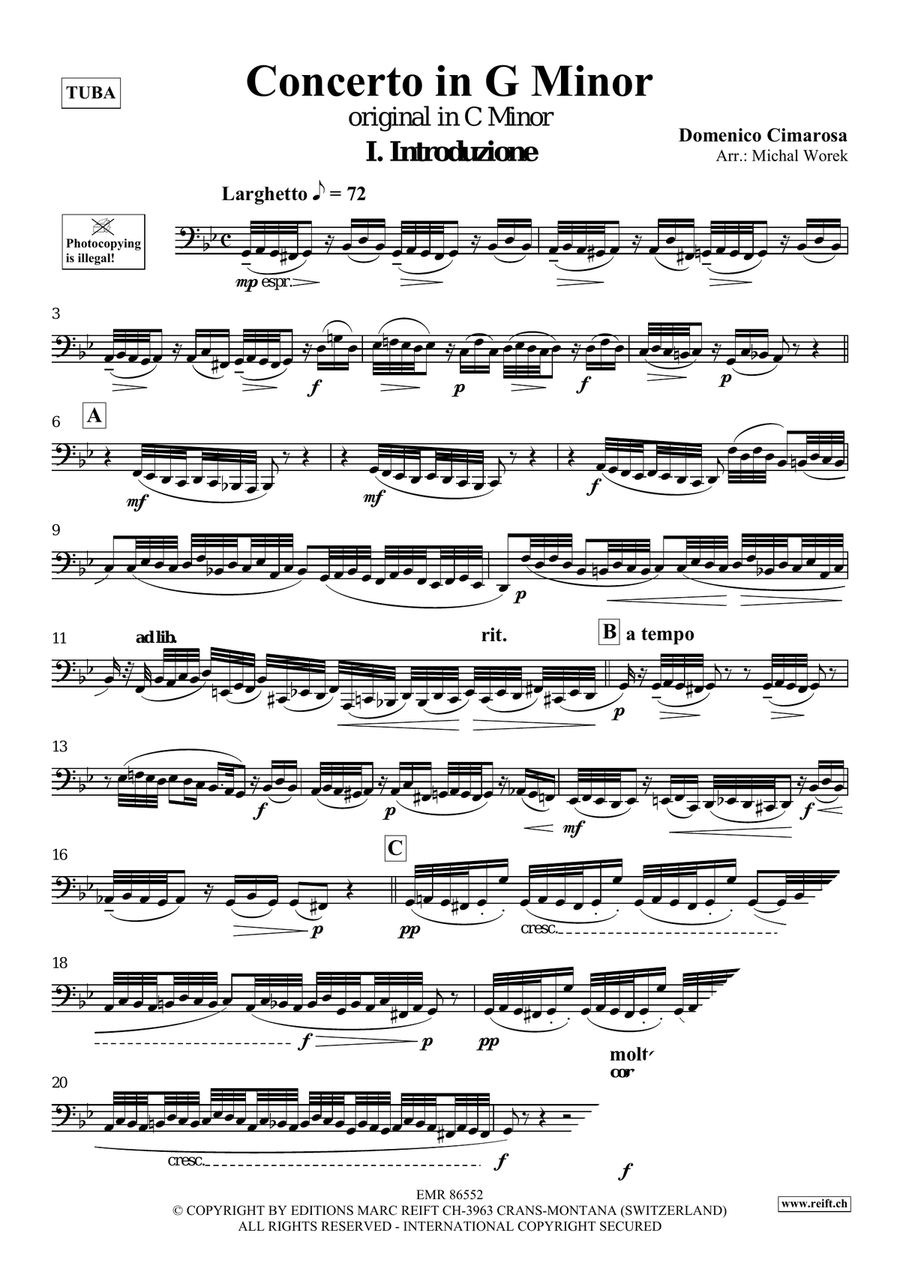 Concerto in G Minor Concerto in G Minor Tuba scores gallery preview page 3