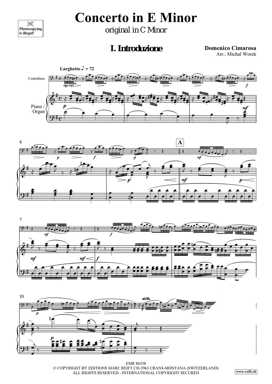 Concerto in G Minor Concerto in G Minor Double Bass scores gallery preview page 4