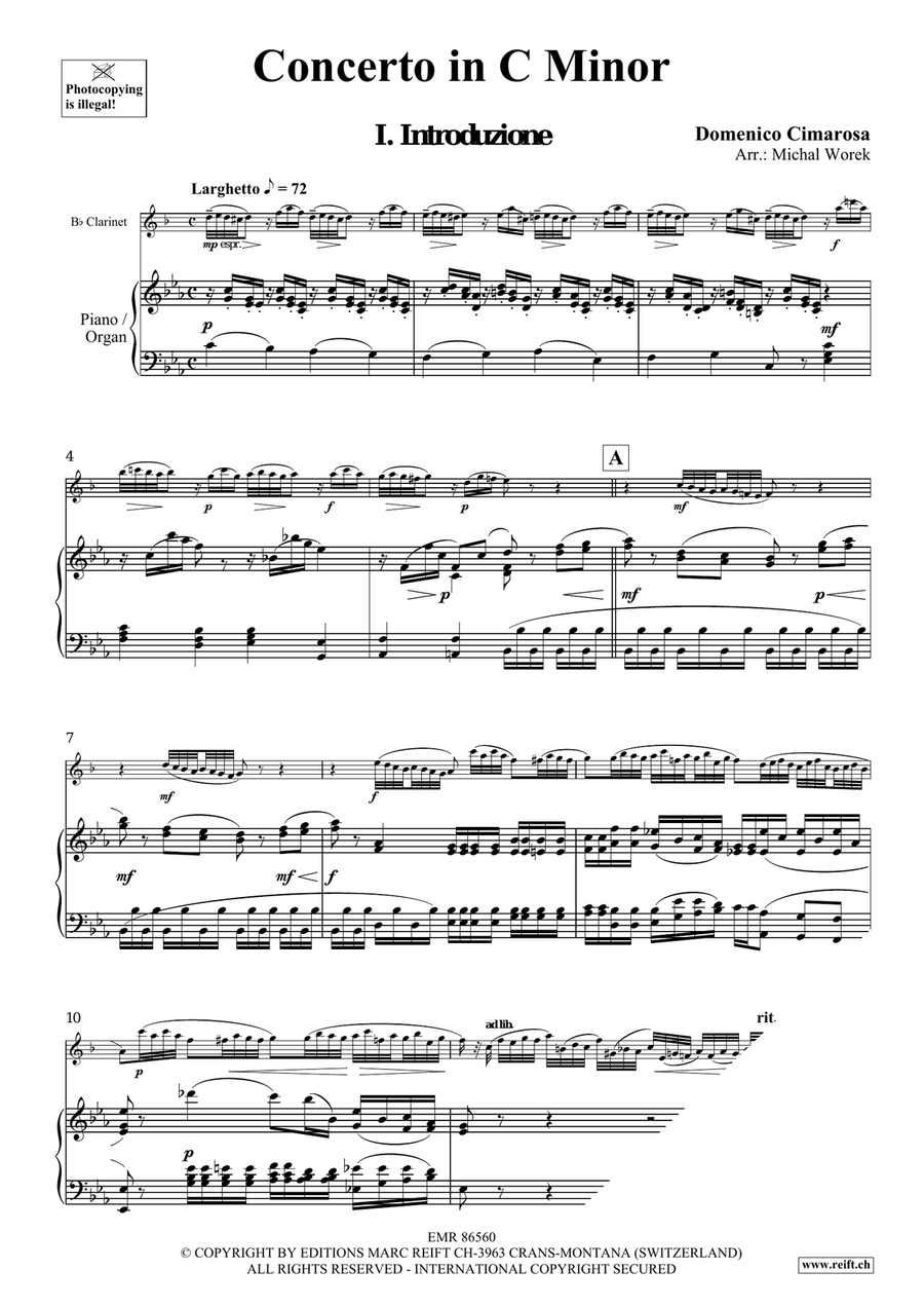 Concerto in G Minor Concerto in G Minor Clarinet Solo scores gallery preview page 4