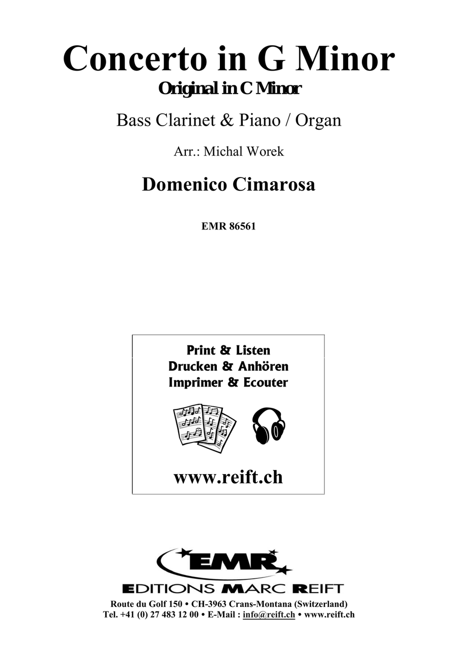 Concerto in G Minor Concerto in G Minor Bass Clarinet scores gallery preview page 2