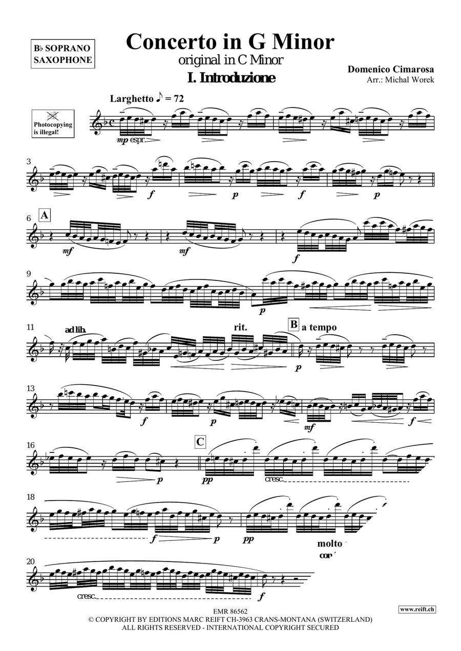 Concerto in G Minor Concerto in G Minor Soprano Saxophone scores gallery preview page 3