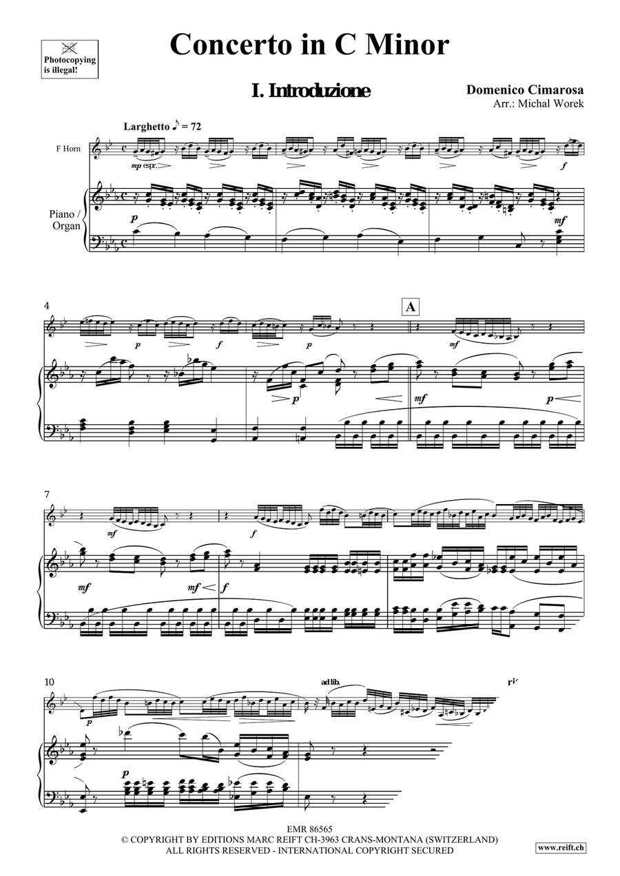 Concerto in G Minor Concerto in G Minor Horn scores gallery preview page 4