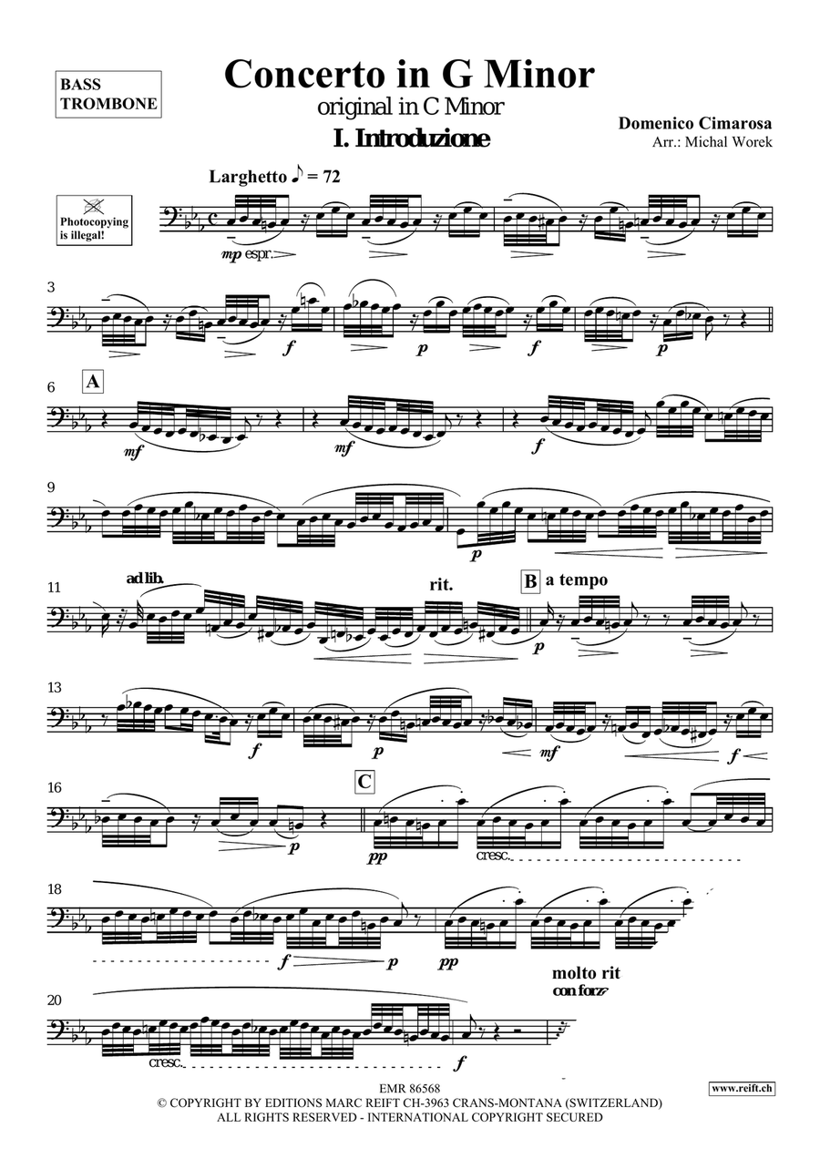 Concerto in G Minor Concerto in G Minor Trombone scores gallery preview page 3