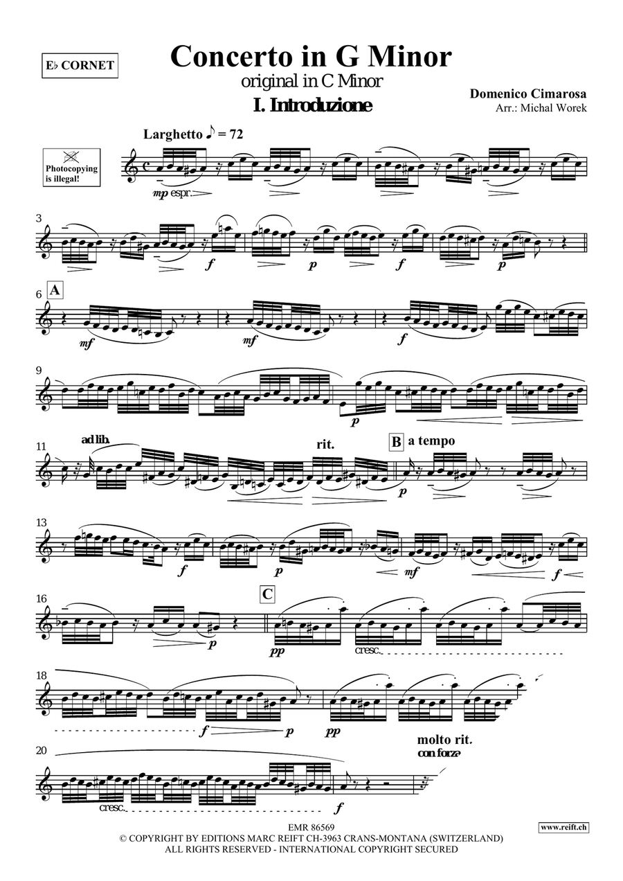 Concerto in G Minor Concerto in G Minor Cornet scores gallery preview page 3