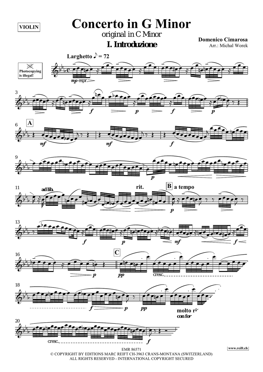 Concerto in G Minor Concerto in G Minor Violin Solo scores gallery preview page 3