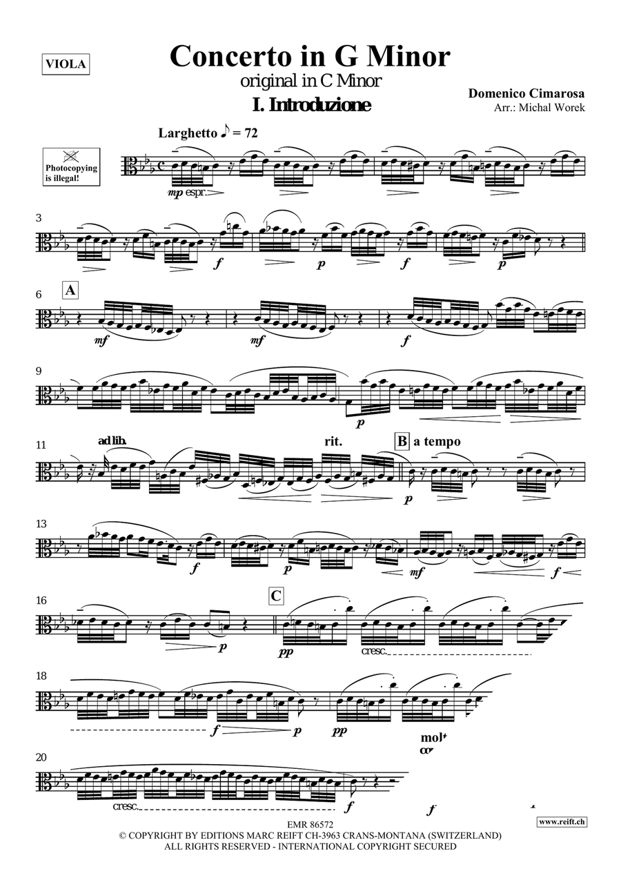 Concerto in G Minor Concerto in G Minor Viola scores gallery preview page 3