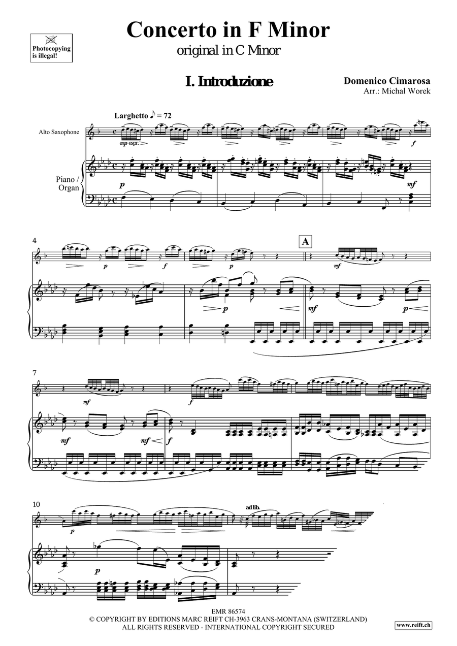 Concerto in G Minor Concerto in G Minor Alto Saxophone scores gallery preview page 4