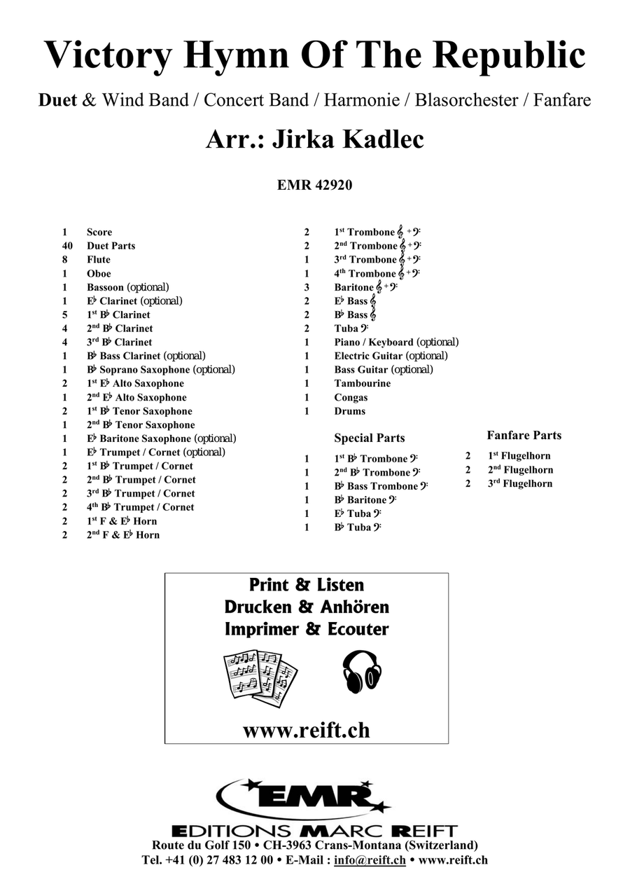 Victory Hymn Of The Republic Concert Band scores gallery preview page 2
