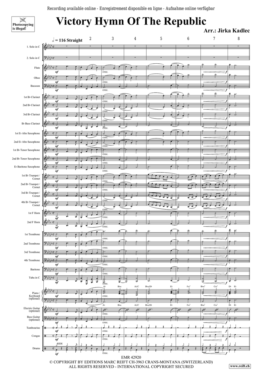 Victory Hymn Of The Republic Concert Band scores gallery preview page 4