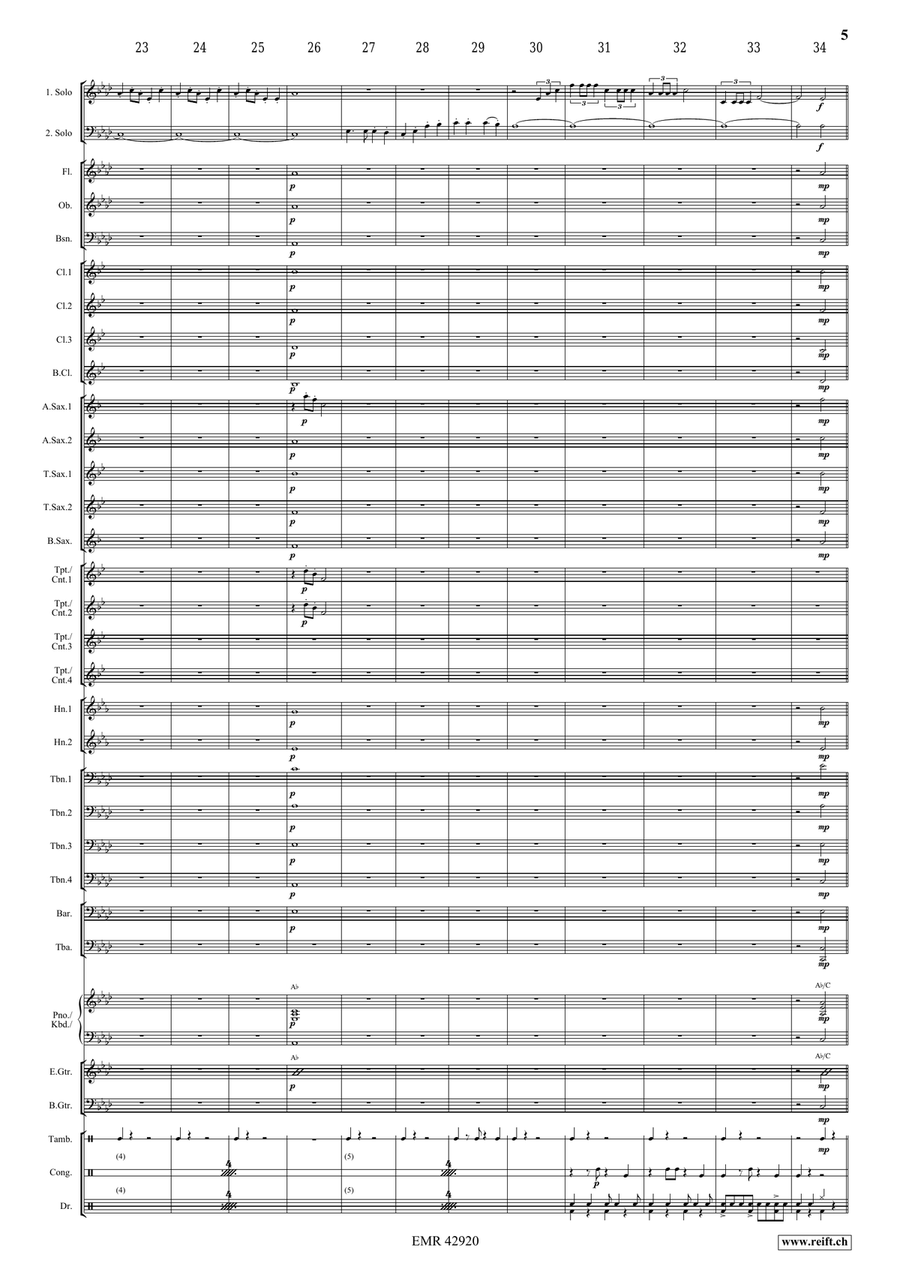 Victory Hymn Of The Republic Concert Band scores gallery preview page 6