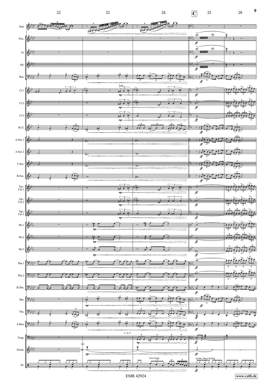 Manhattan Nights Manhattan Nights Concert Band scores gallery preview page 9