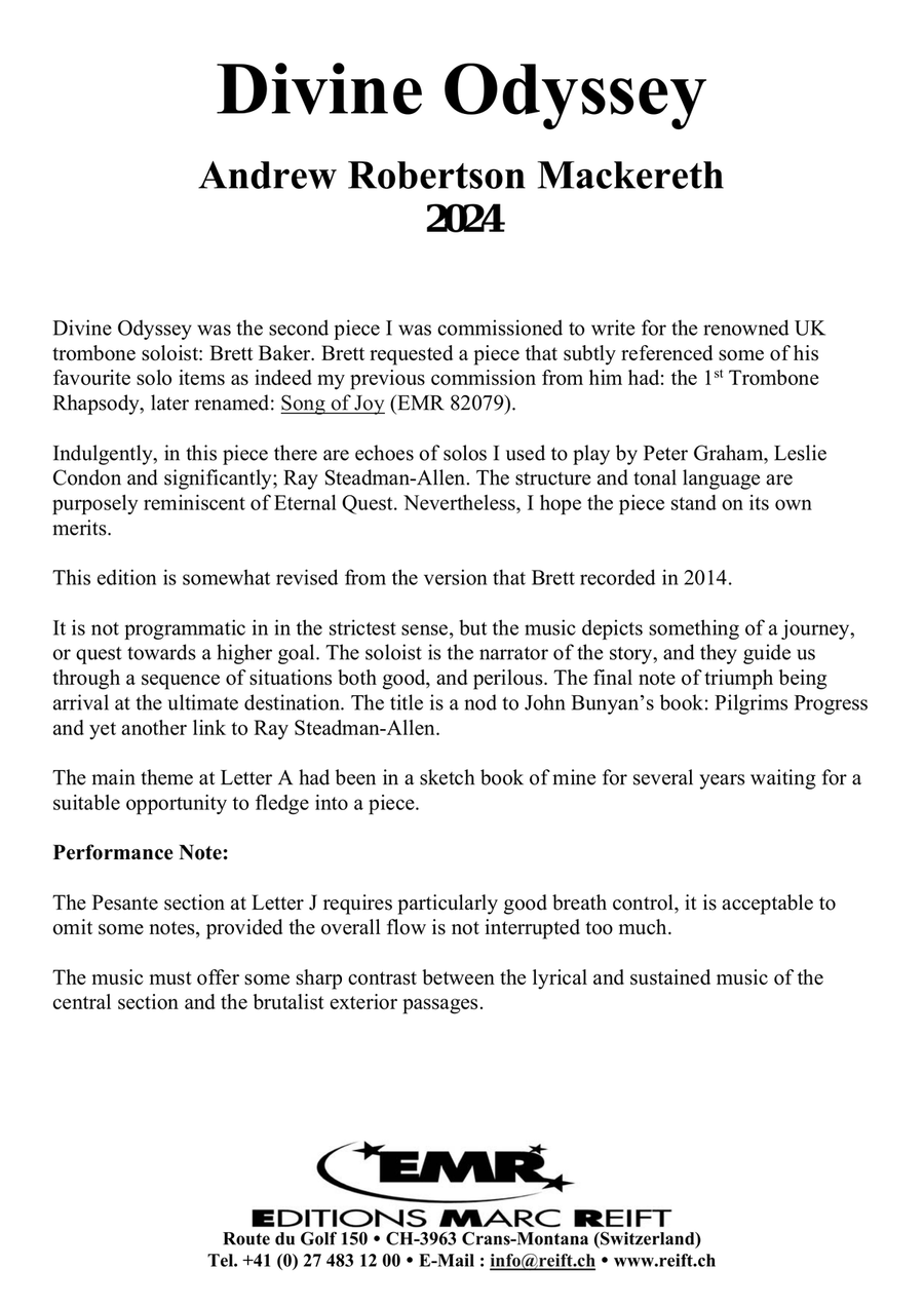 Divine Odyssey Divine Odyssey Concert Band scores gallery preview page 3