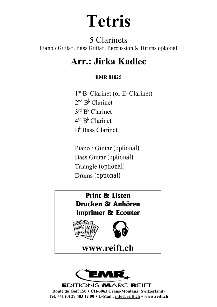 Tetris Tetris Clarinet Quintet scores gallery preview page 2