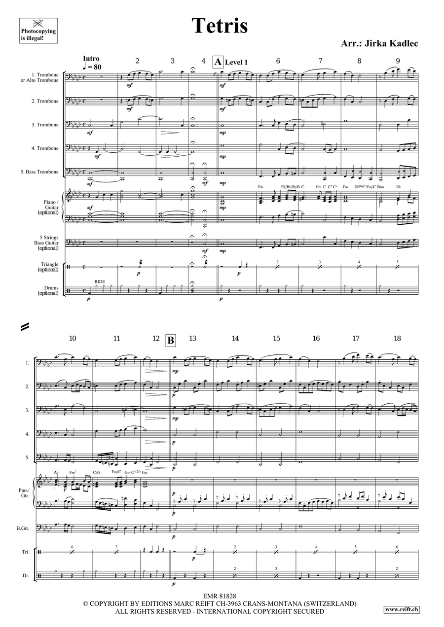 Tetris Tetris Trombone scores gallery preview page 3