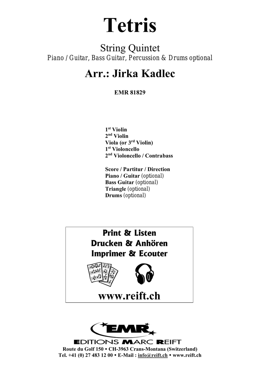 Tetris Tetris String Quintet scores gallery preview page 2