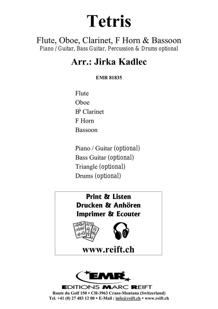 Tetris Tetris Woodwind Quintet scores gallery preview page 2