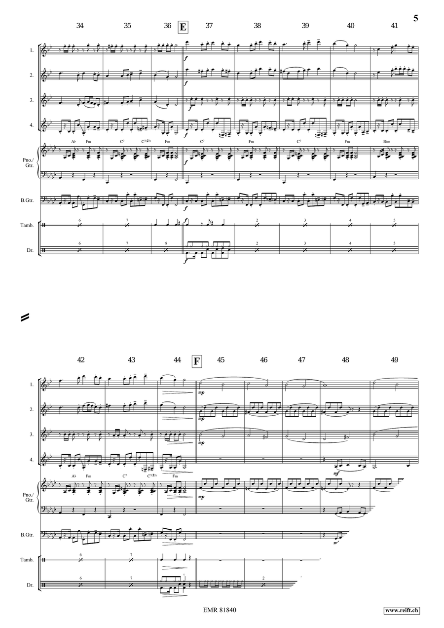 Tetris Tetris Clarinet Quartet scores gallery preview page 5
