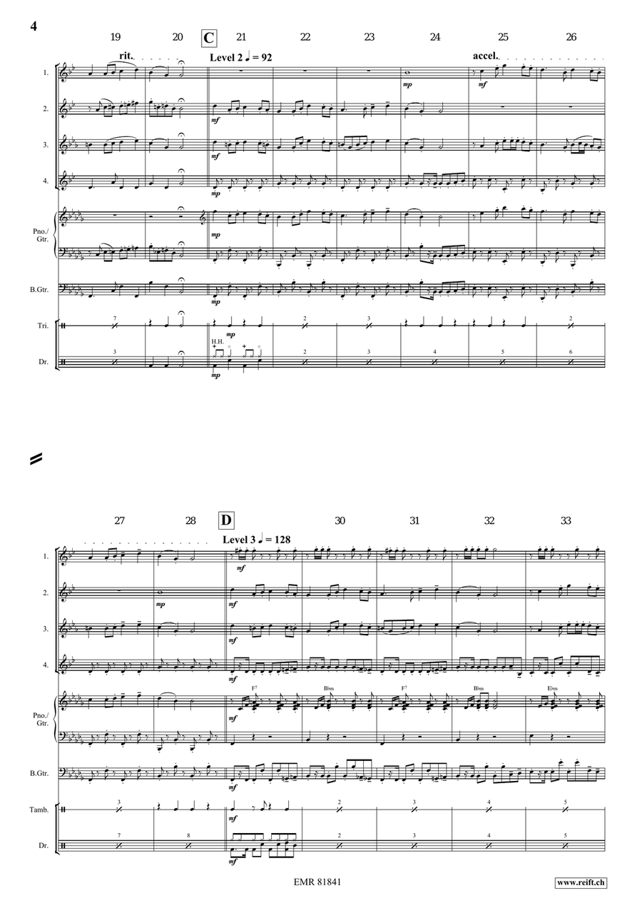 Tetris Tetris Saxophone Quartet scores gallery preview page 4