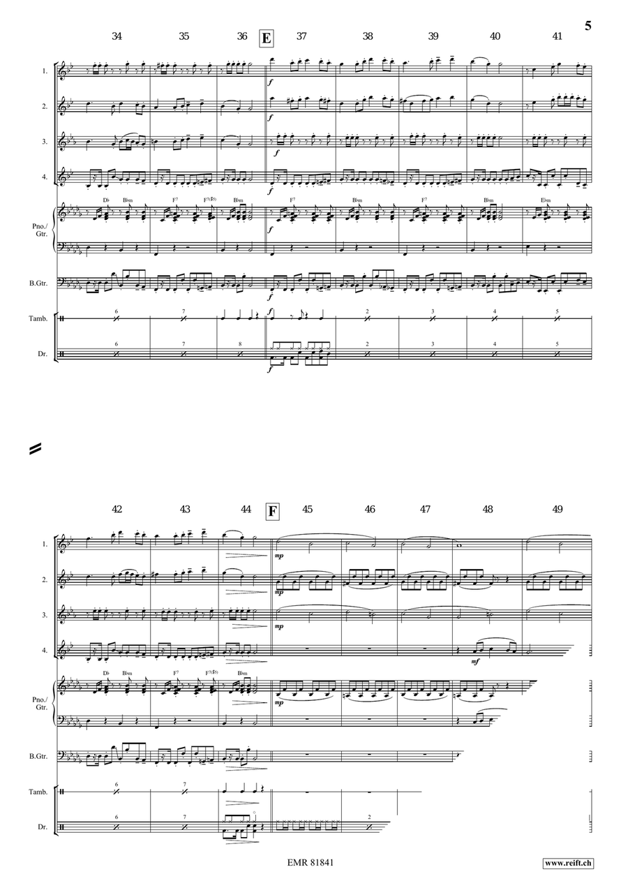 Tetris Tetris Saxophone Quartet scores gallery preview page 5