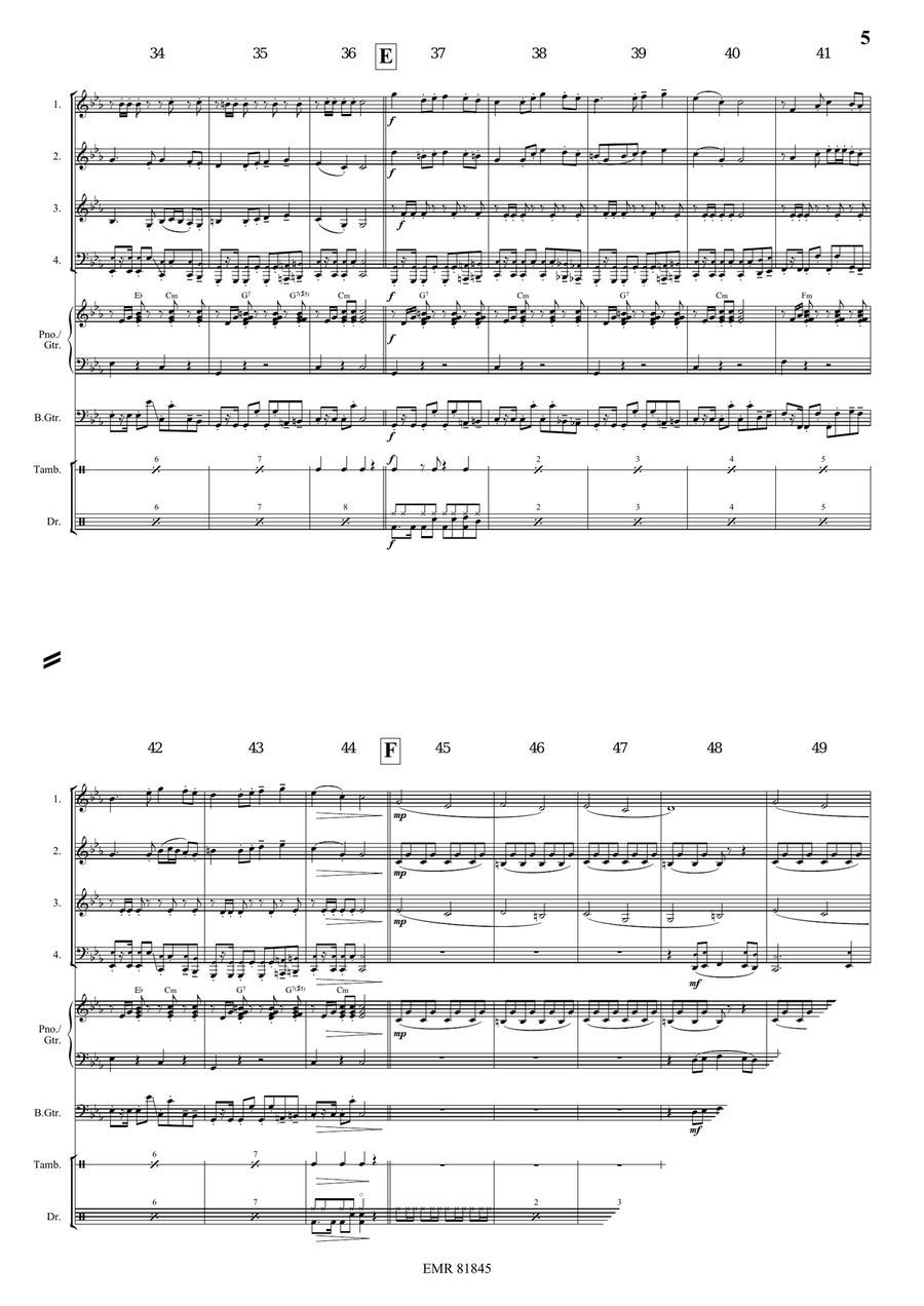 Tetris Tetris Brass Quartet scores gallery preview page 5