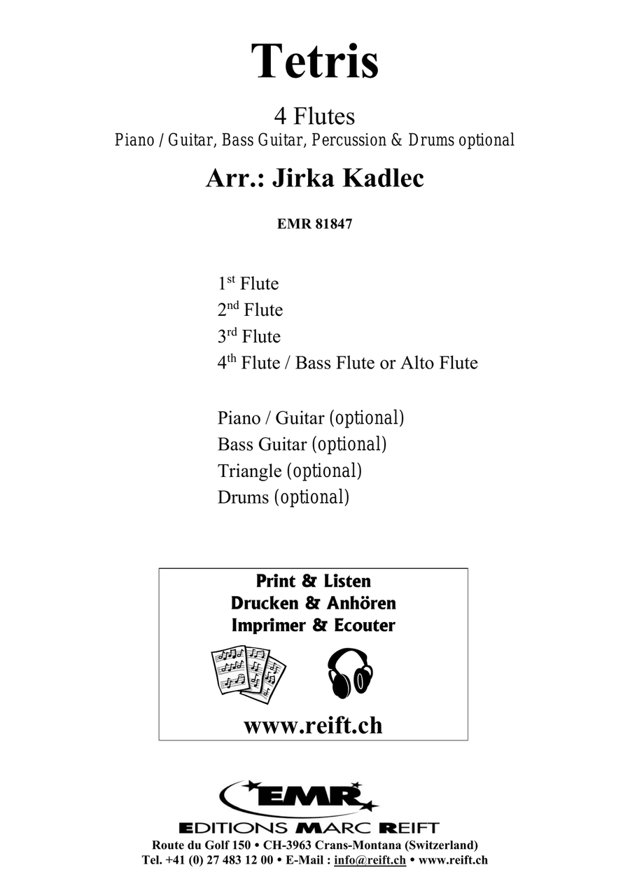 Tetris Tetris Flute Quartet scores gallery preview page 2