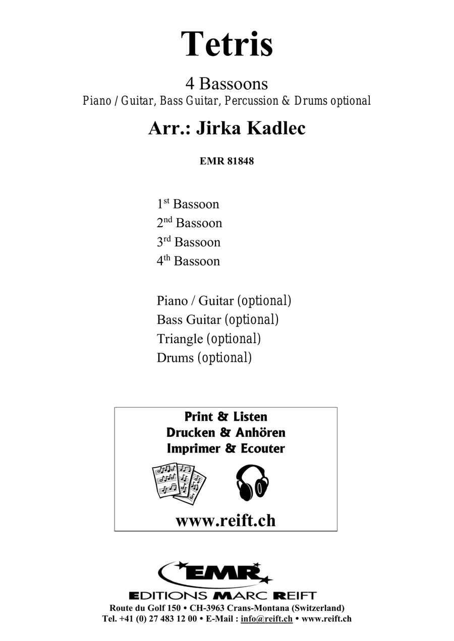 Tetris Tetris Bassoon Quartet scores gallery preview page 2