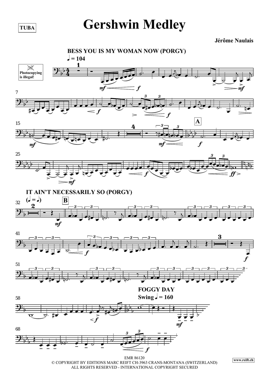 Gershwin Medley Gershwin Medley Tuba scores gallery preview page 4