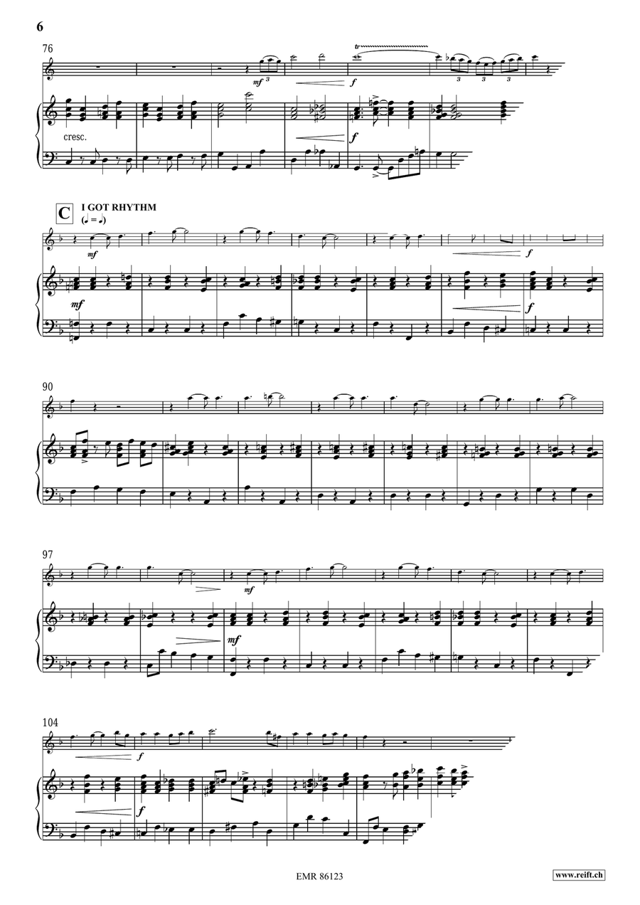 Gershwin Medley Gershwin Medley Flute Solo scores gallery preview page 8